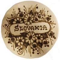 Drevená dekorácia tanierik vypaľovaný Slovakia